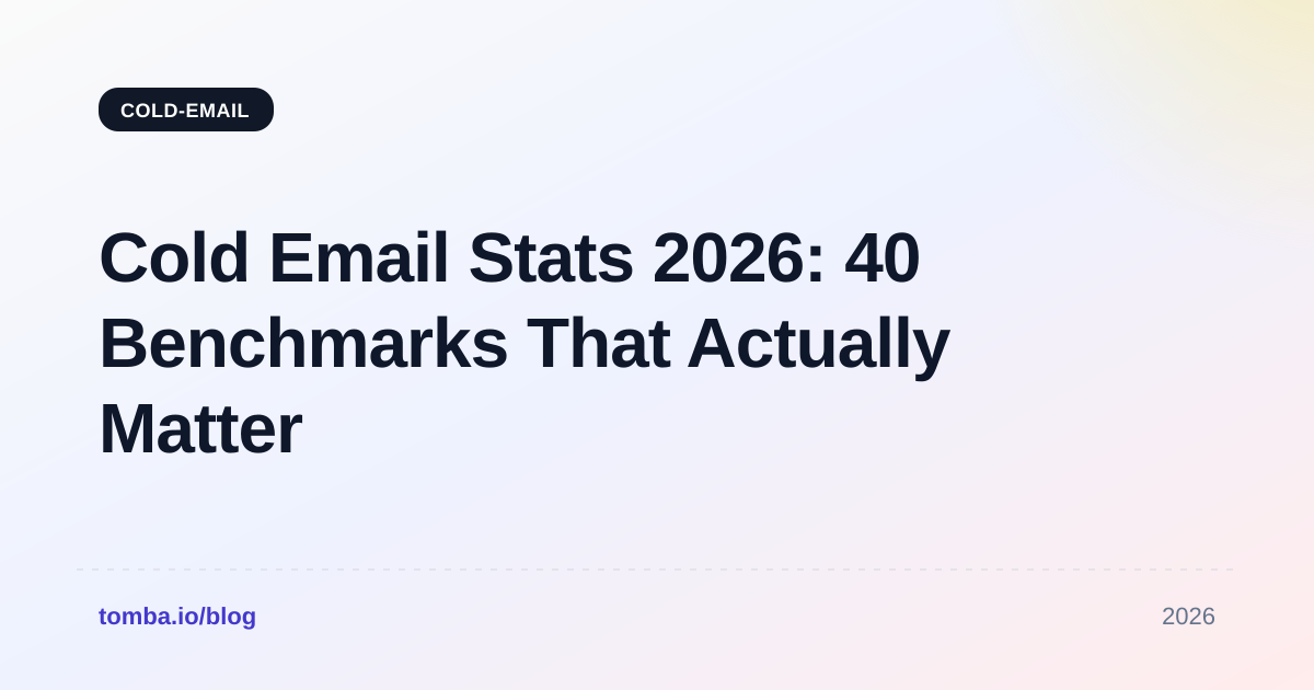 Cold Email Stats 2026: 40 Benchmarks That Actually Matter