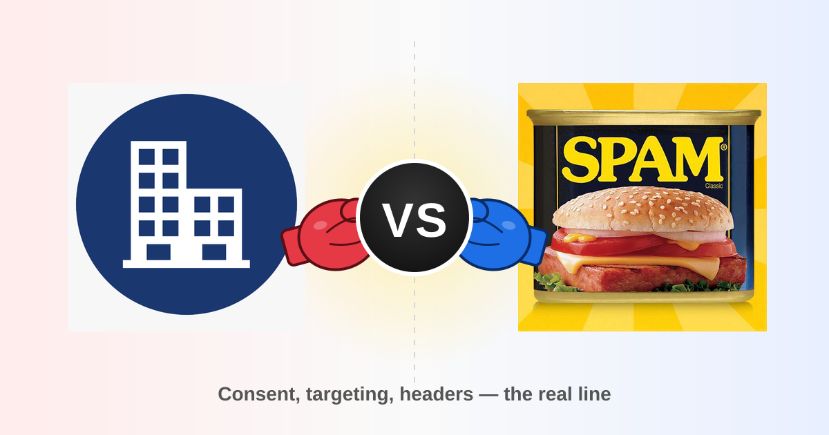Cold Email vs Spam: The Legal and Practical Difference