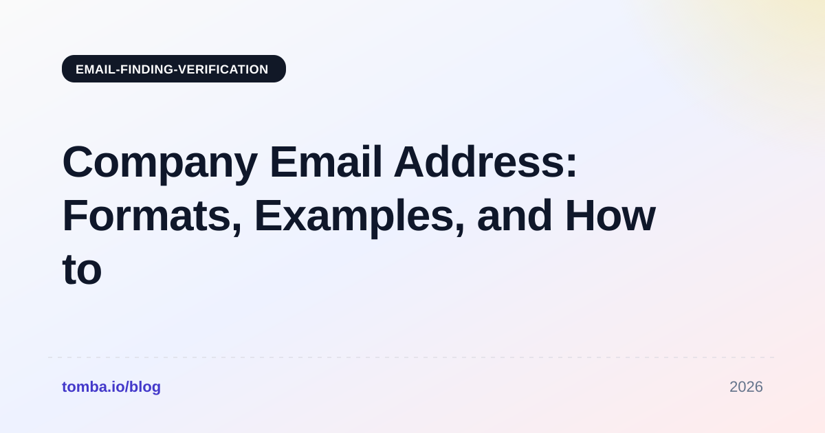 Company Email Address: Formats, Examples, and How to Find One
