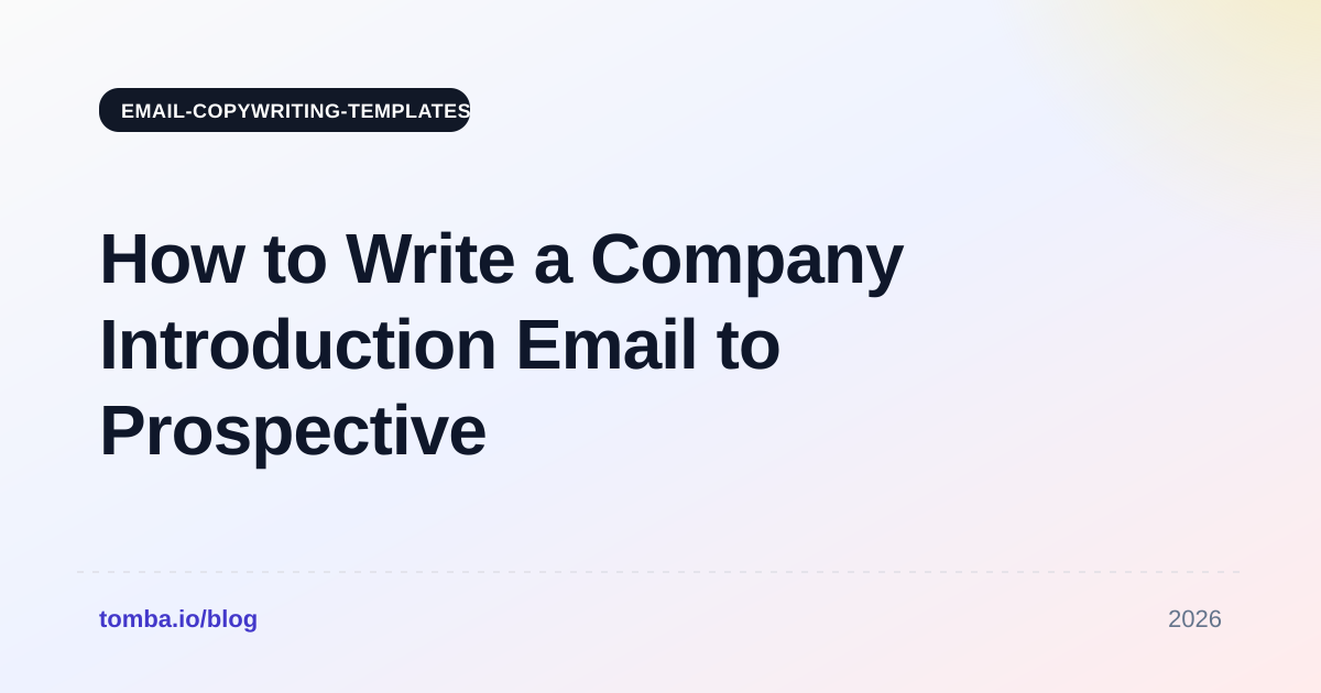 How to Write a Company Introduction Email to Prospective Clients