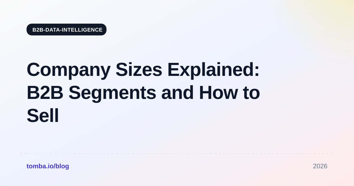 Company Sizes Explained: B2B Segments and How to Sell Each