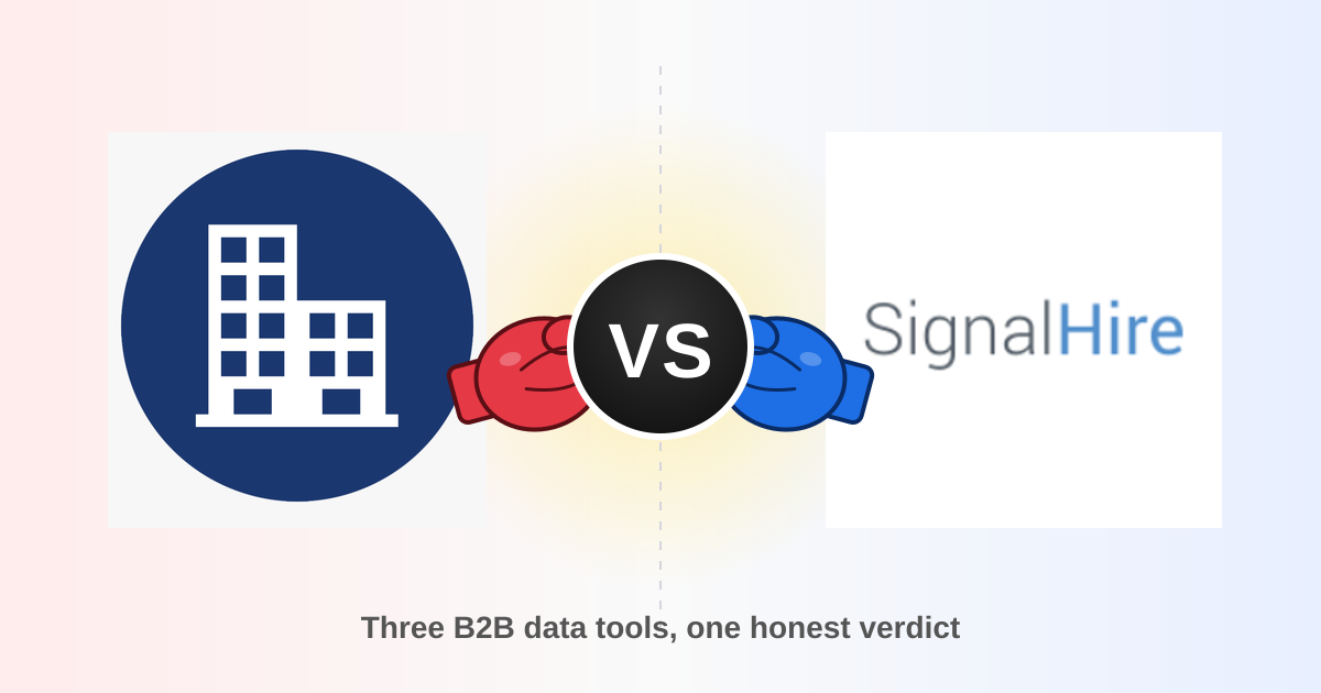 CompanyData.com, BoldData vs SignalHire: 2026 Comparison