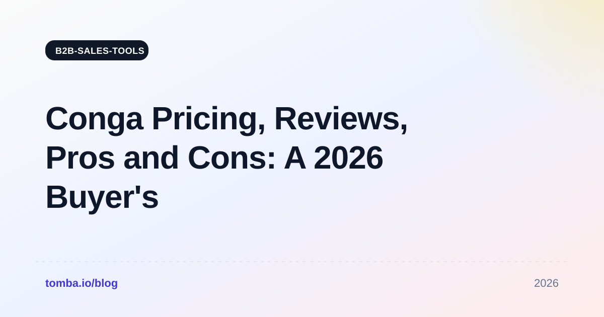 Conga Pricing Reviews Pros and Cons: A 2026 Buyer's Guide