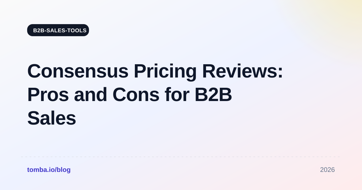Consensus Pricing Reviews Pros and Cons: 2026 Buyer's Guide