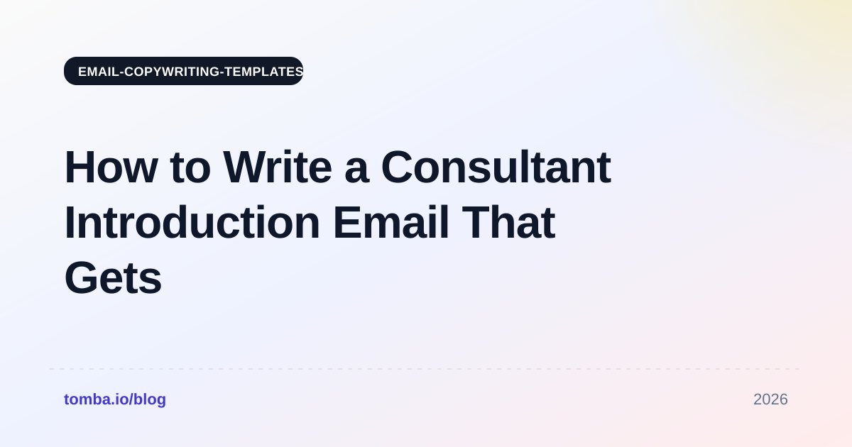 How to Write a Consultant Introduction Email That Gets Replies