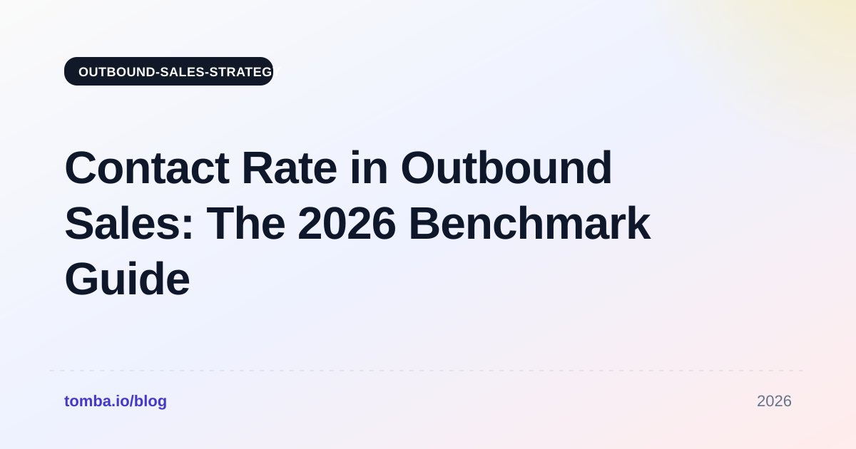 Contact Rate in Outbound Sales: The 2026 Benchmark Guide