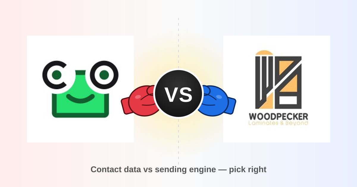 ContactOut vs Woodpecker 2026: Data vs Sending Compared
