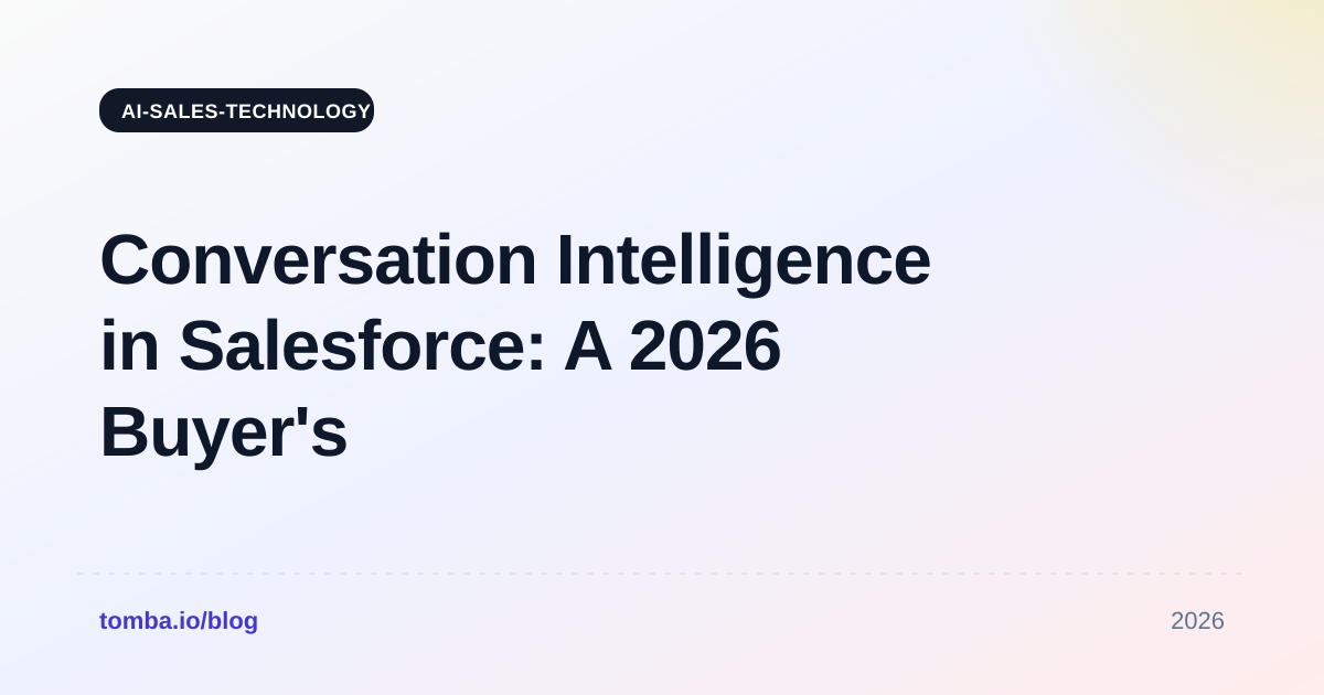 Conversation Intelligence in Salesforce: A 2026 Buyer's Guide