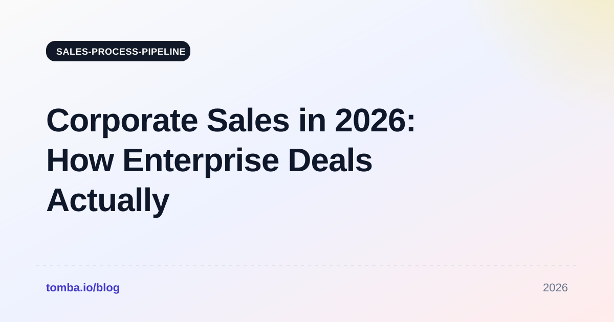 Corporate Sales in 2026: How Enterprise Deals Actually Close