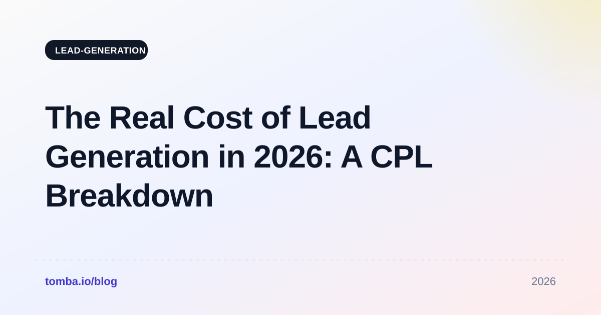 The Real Cost of Lead Generation in 2026: A CPL Breakdown