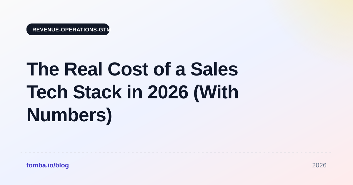 The True Cost of Sales Tech Stack Ownership in 2026
