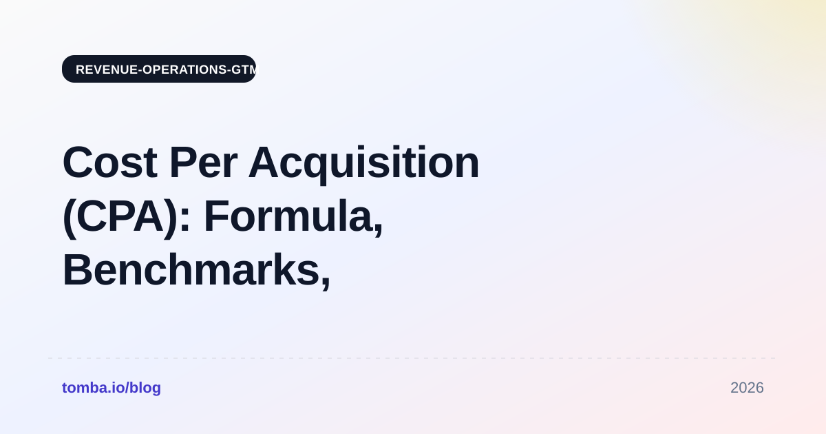 Cost Per Acquisition (CPA): Formula, Benchmarks, and Fixes