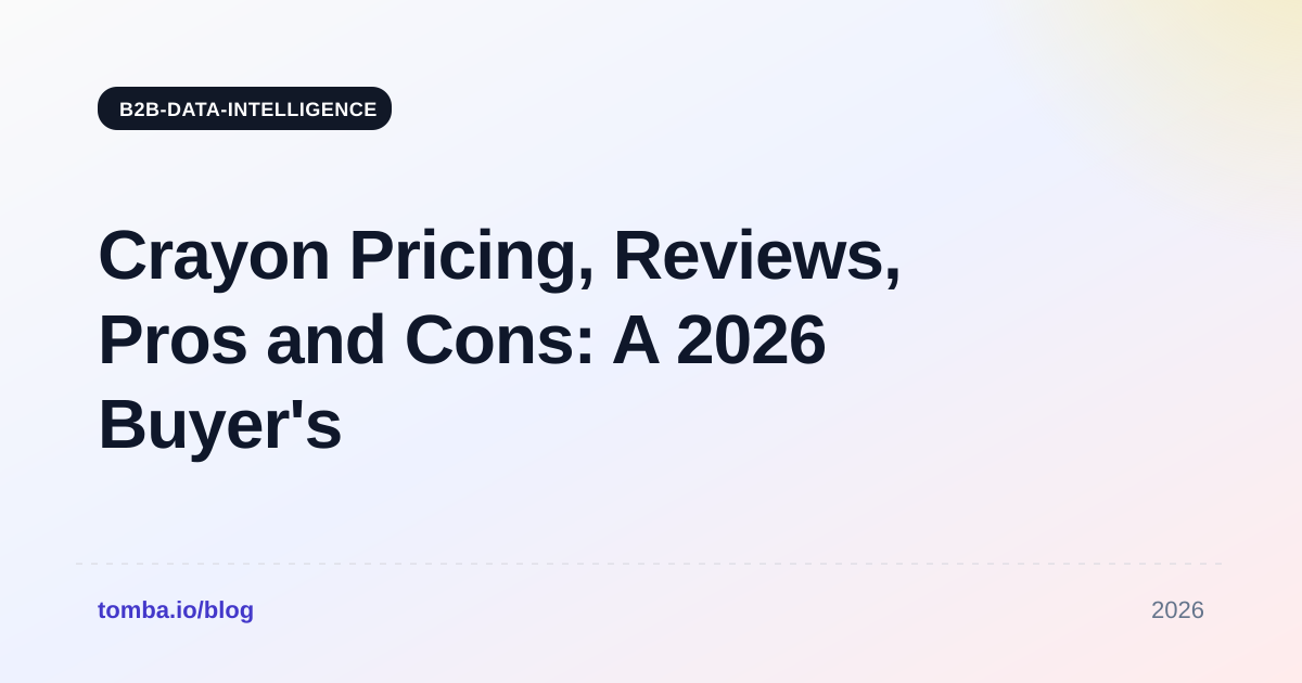 Crayon Pricing Reviews Pros and Cons: 2026 Buyer's Guide