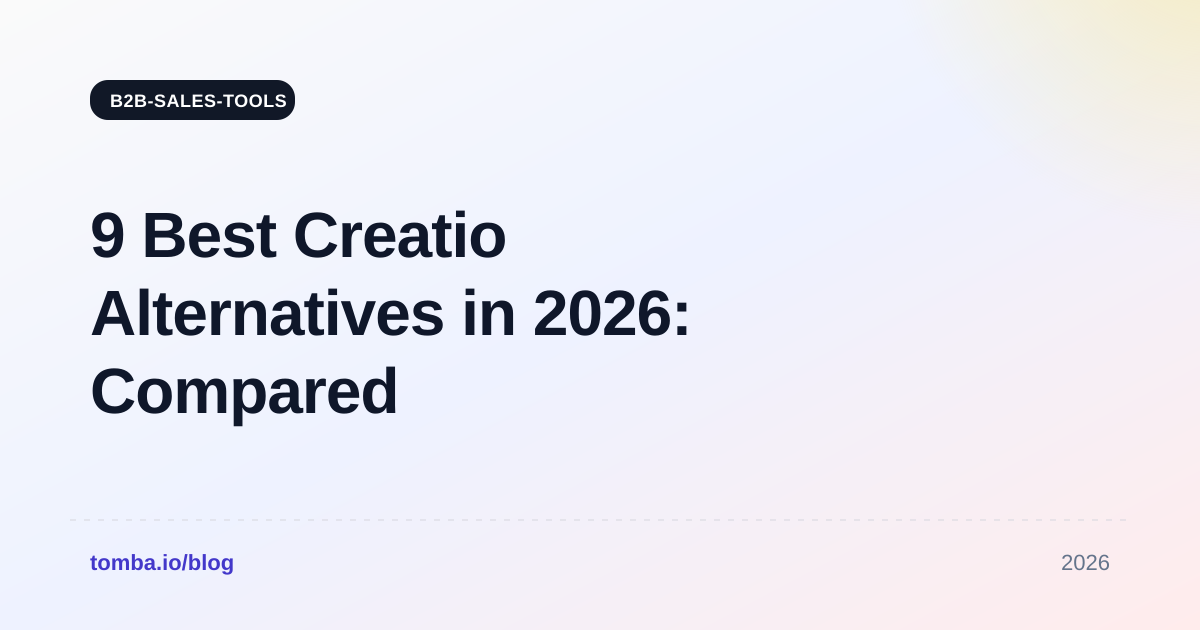 9 Best Creatio Alternatives in 2026: Compared and Ranked