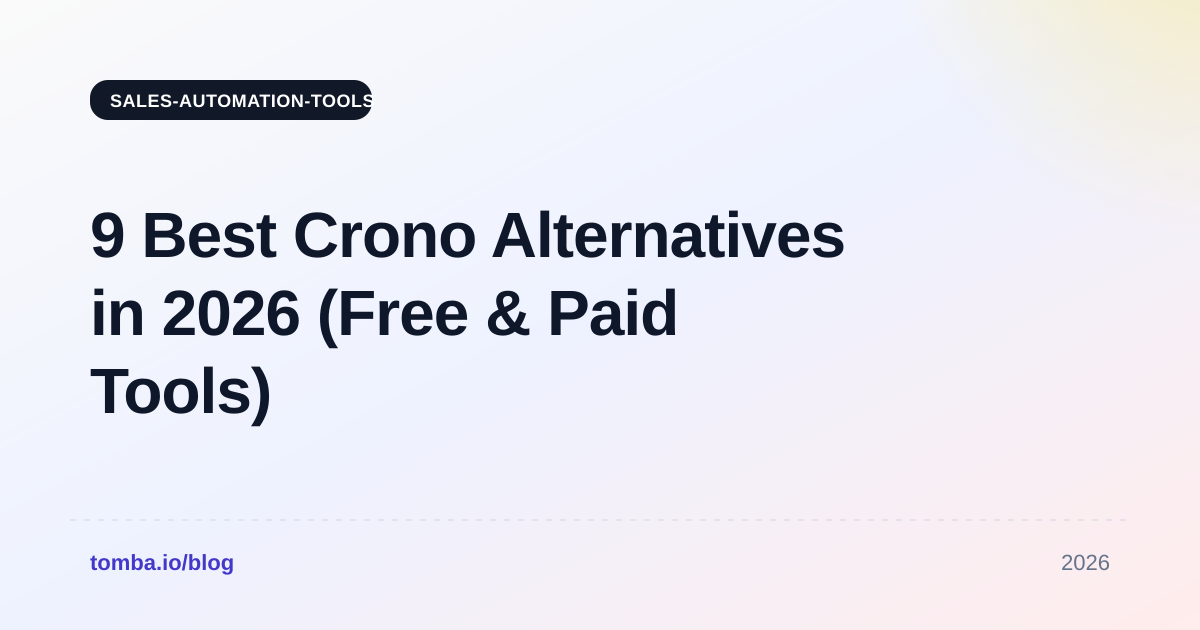 9 Best Crono Alternatives in 2026 (Free & Paid Tools)