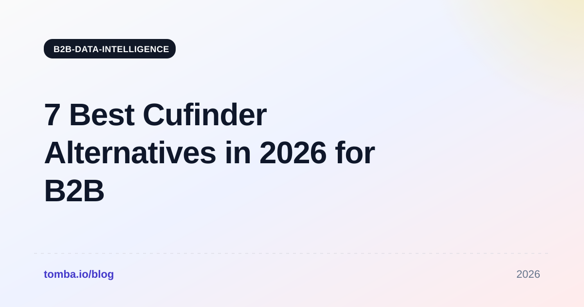 7 Best Cufinder Alternatives in 2026 for B2B Email Finding