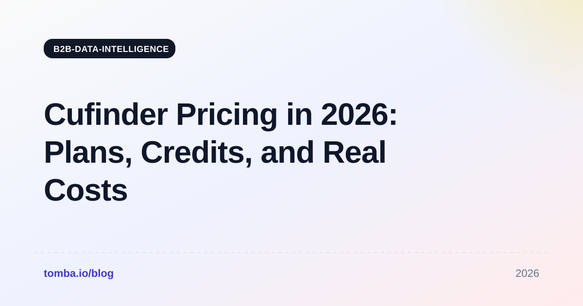 Cufinder Pricing in 2026: Plans, Credits, and Real Costs
