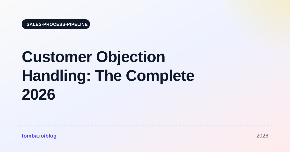 Customer Objection Handling: The Complete 2026 Playbook