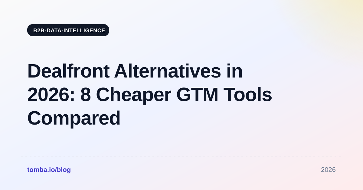 Dealfront Alternatives in 2026: 8 Cheaper GTM Tools Compared
