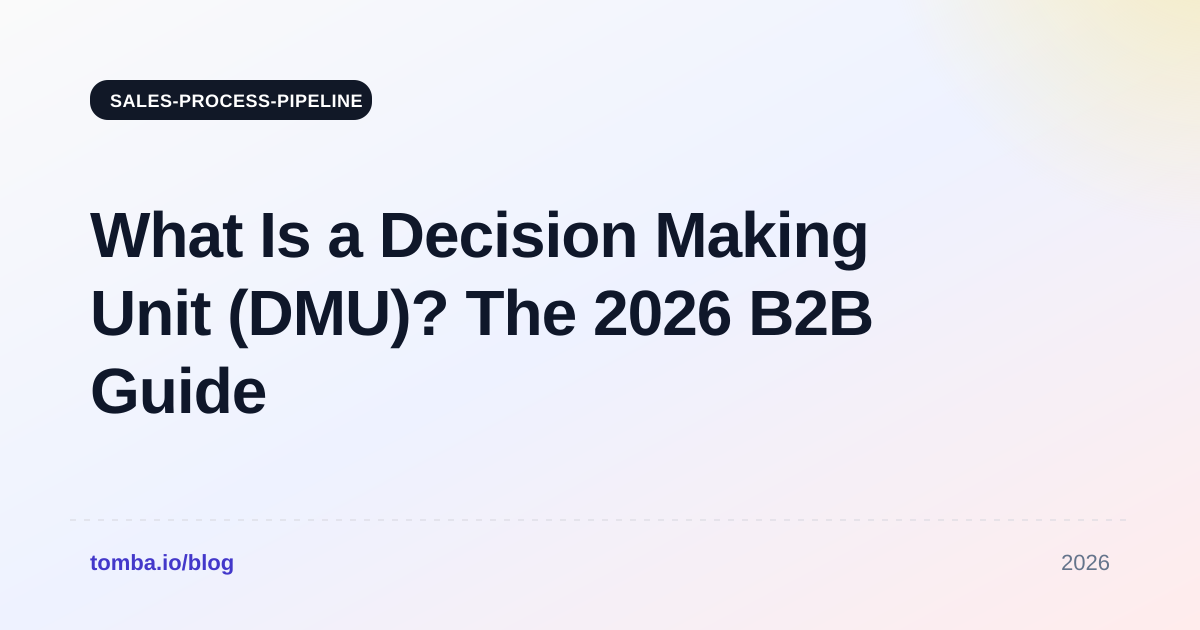 What Is a Decision Making Unit DMU? The 2026 B2B Guide