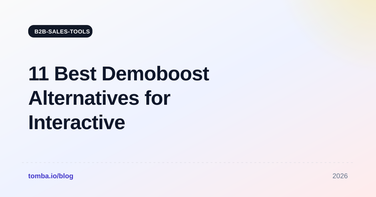 11 Best Demoboost Alternatives for Interactive Demos in 2026
