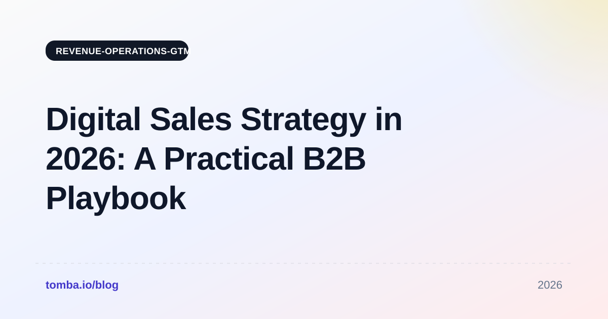 Digital Sales Strategy in 2026: A Practical B2B Playbook