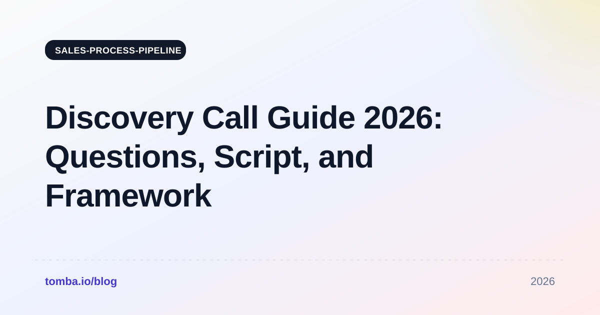 Discovery Call Guide 2026: Questions, Script, and Framework