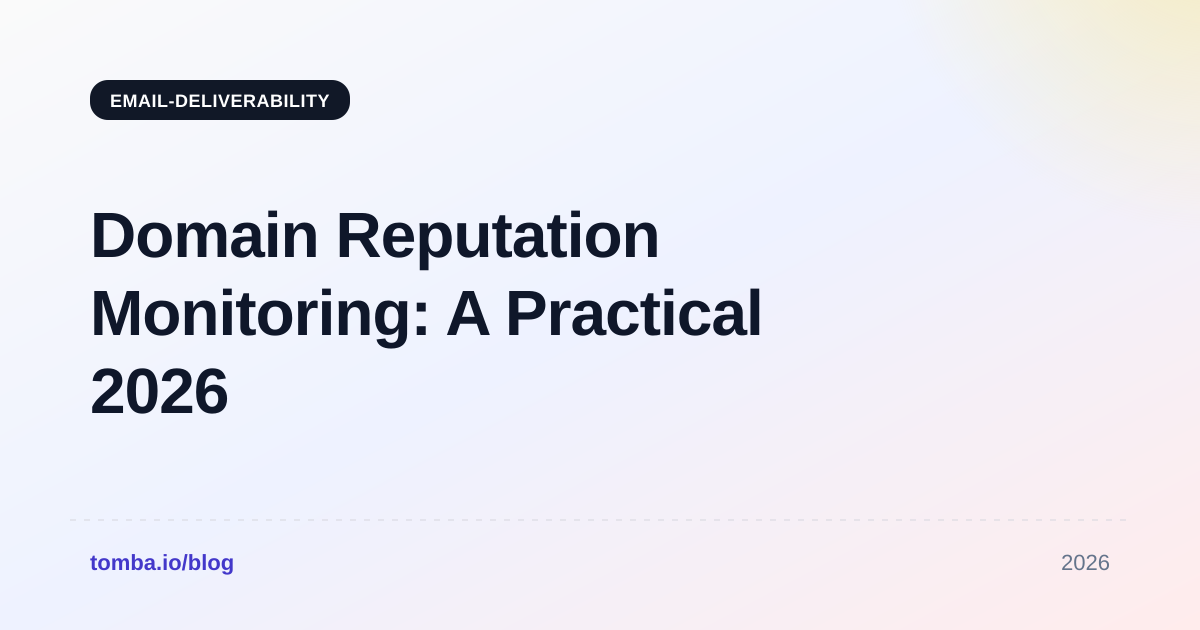 Domain Reputation Monitoring: A Practical 2026 Guide