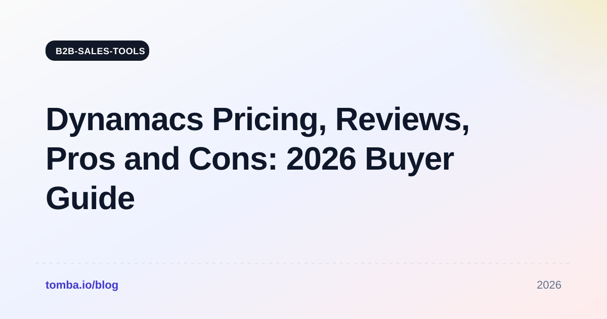 Dynamacs Pricing, Reviews, Pros and Cons: 2026 Buyer Guide