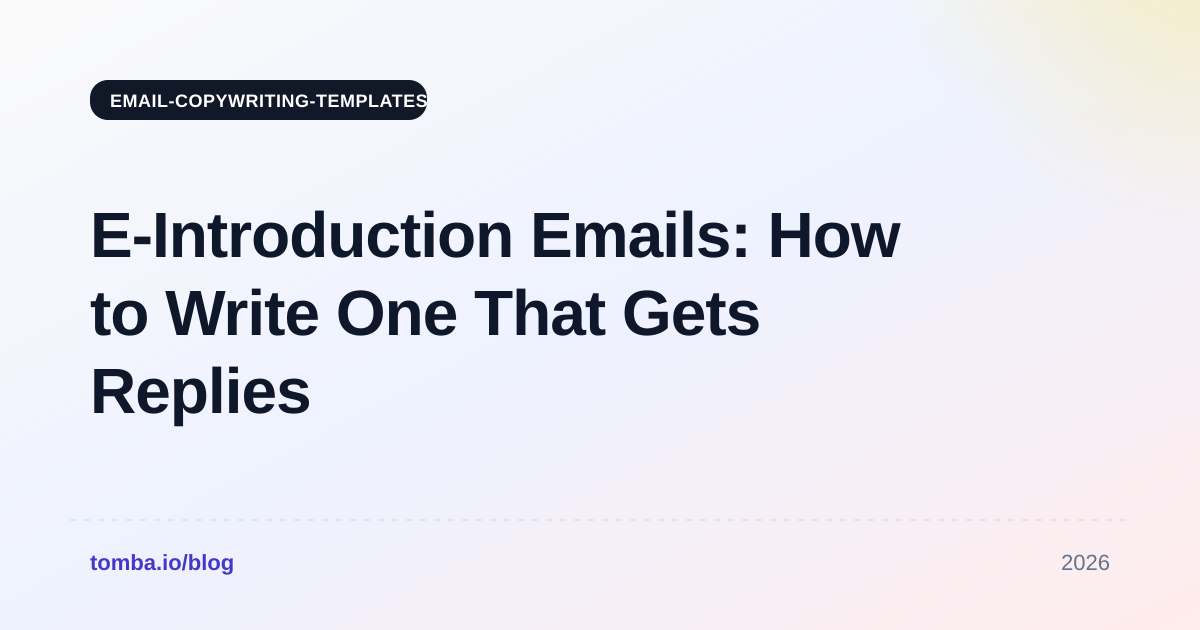E-Introduction Emails: How to Write One That Gets Replies