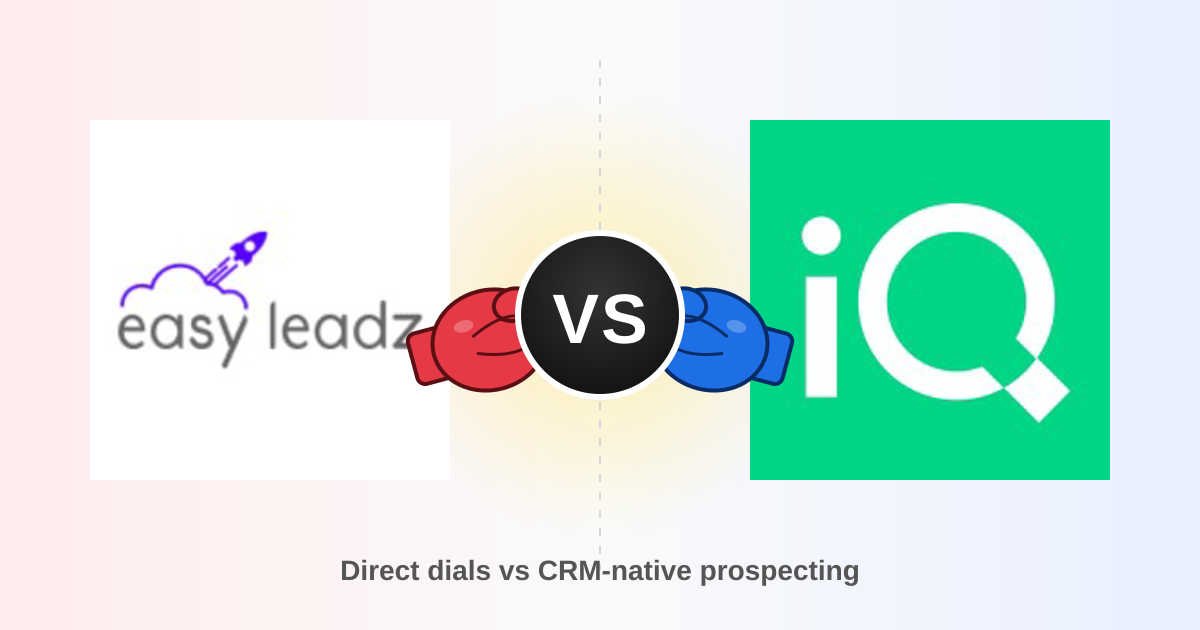 EasyLeadz vs LeadIQ (2026): Which B2B Data Tool Wins?