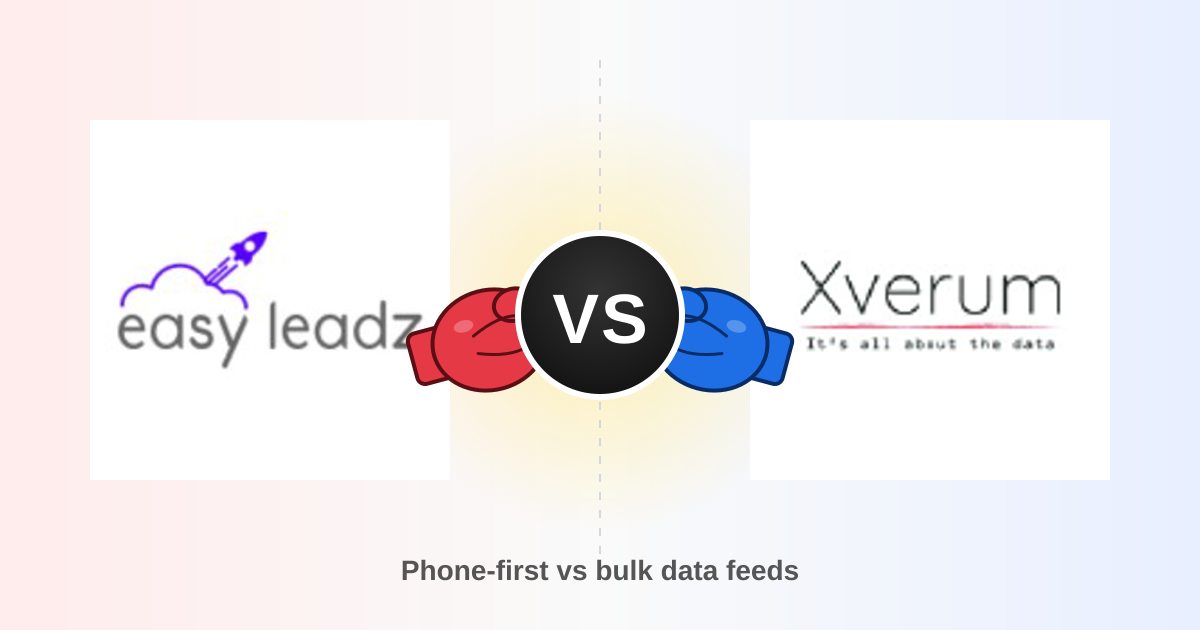 EasyLeadz vs Xverum: Which B2B Data Provider Wins in 2026?