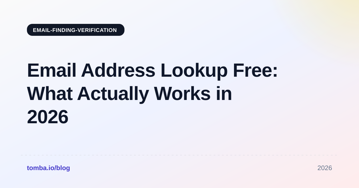 Email Address Lookup Free: What Actually Works in 2026