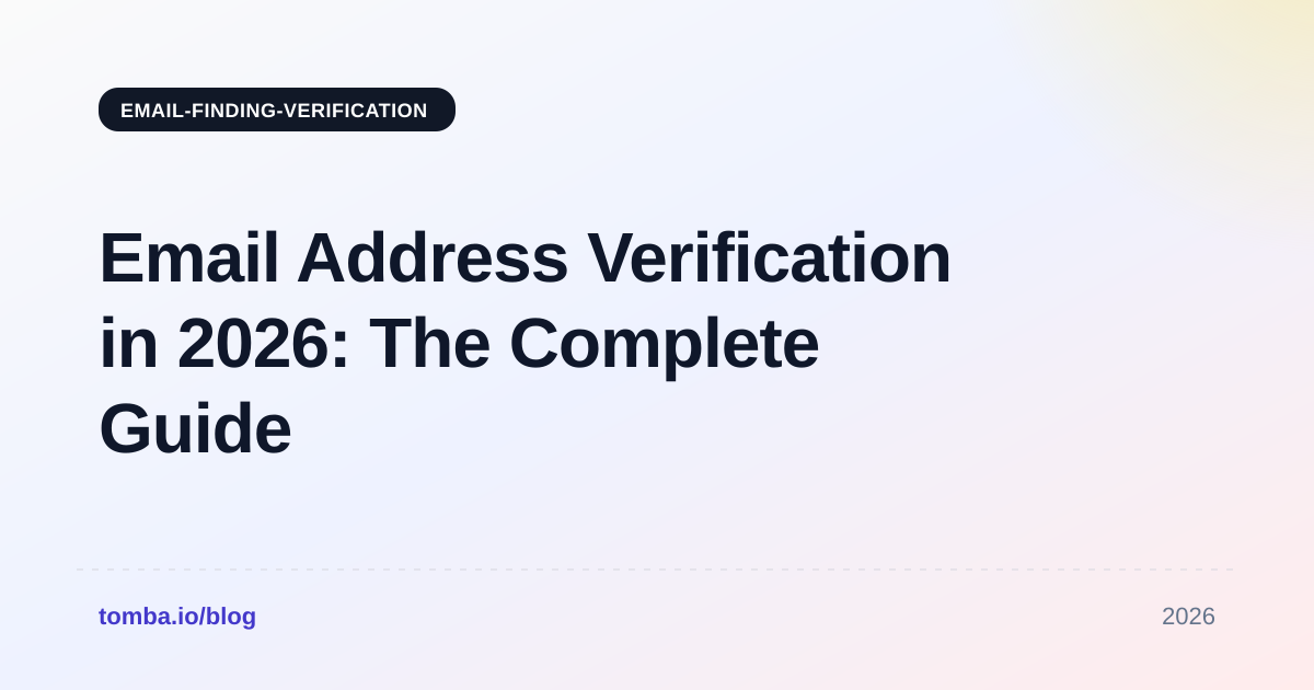 Email Address Verification in 2026: The Complete Guide