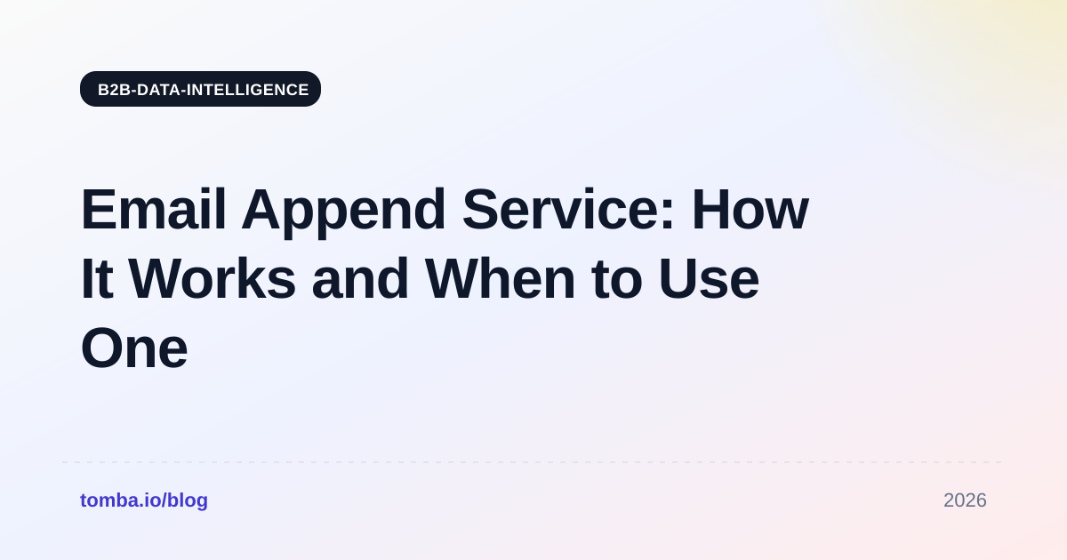 Email Append Service: How It Works and When to Use One