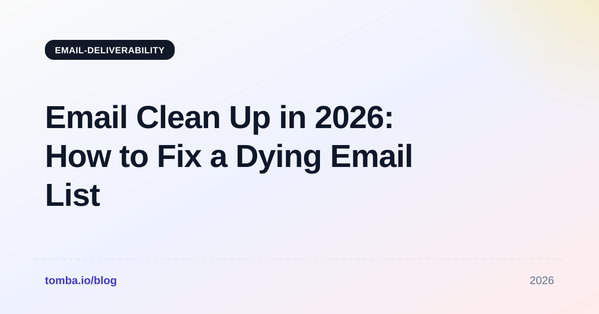 Email Clean Up in 2026: How to Fix a Dying Email List