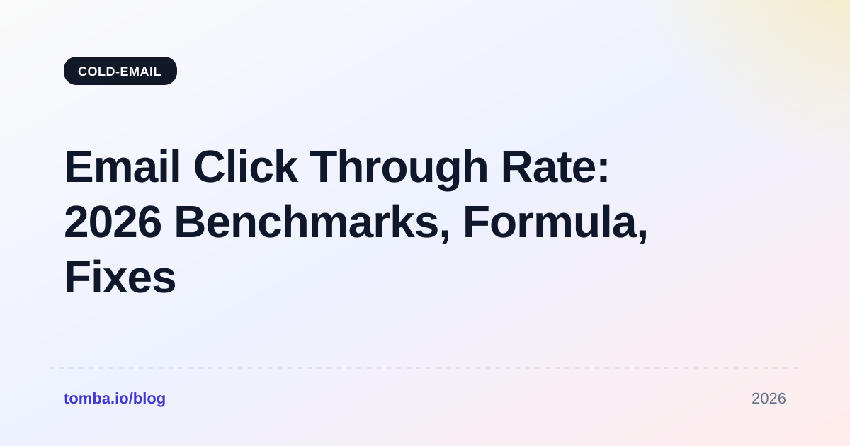 Email Click Through Rate: 2026 Benchmarks, Formula, Fixes