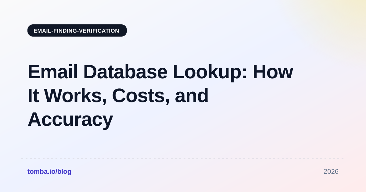 Email Database Lookup: How It Works, Costs, and Accuracy