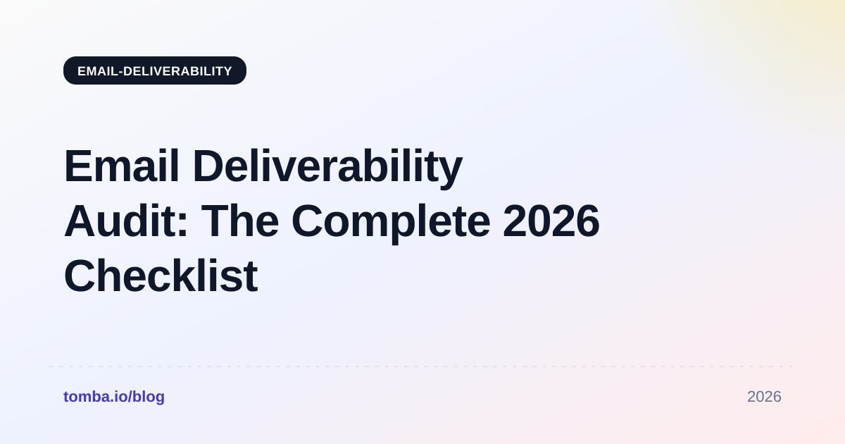 Email Deliverability Audit: The Complete 2026 Checklist