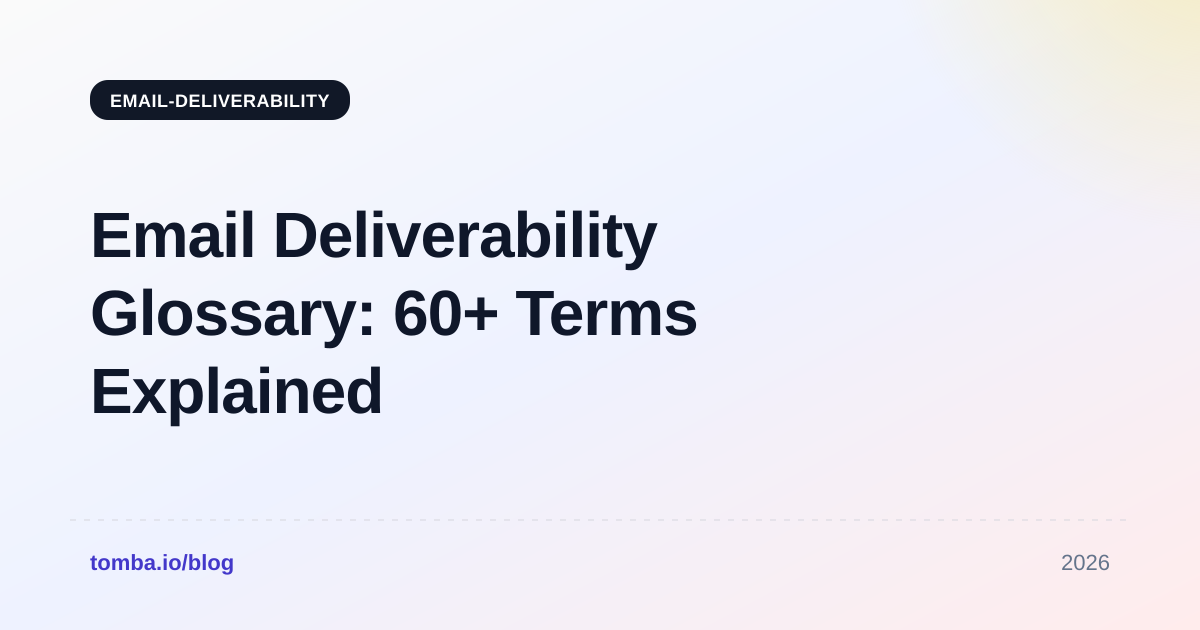 Email Deliverability Glossary: 60+ Terms Explained (2026)