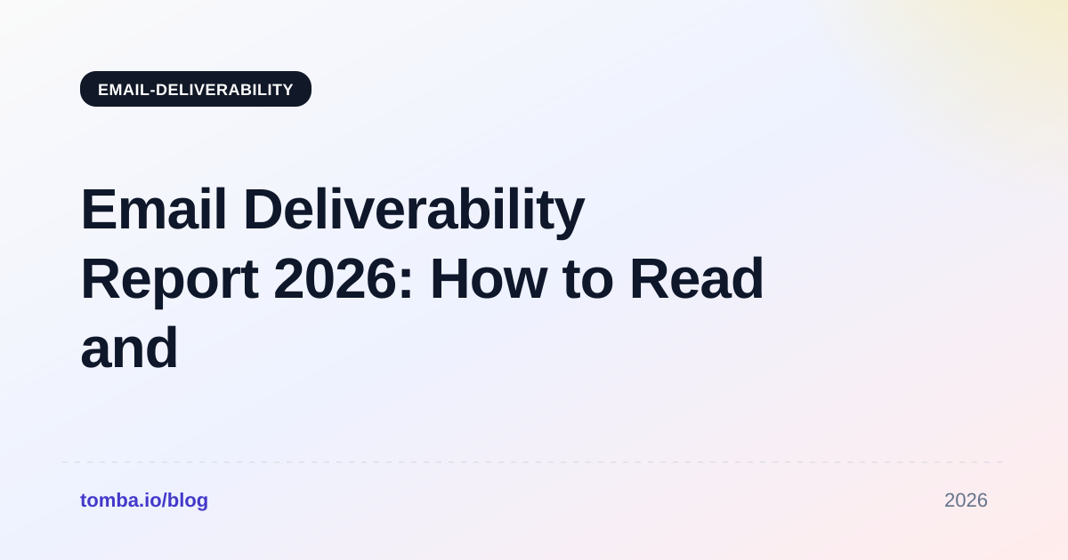 Email Deliverability Report 2026: How to Read and Fix Yours