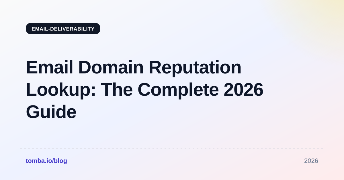 Email Domain Reputation Lookup: The Complete 2026 Guide