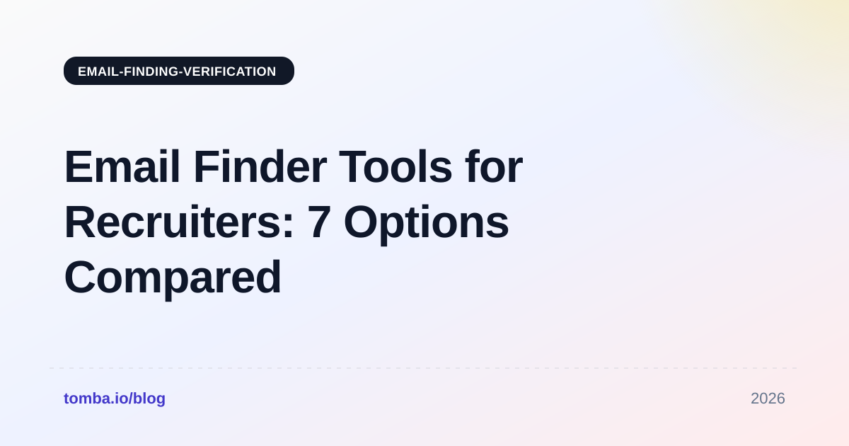 Email Finder Tools for Recruiters: 7 Options Compared for 2026