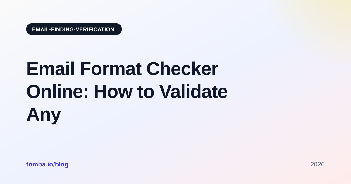 Email Format Checker Online: How to Validate Any Address