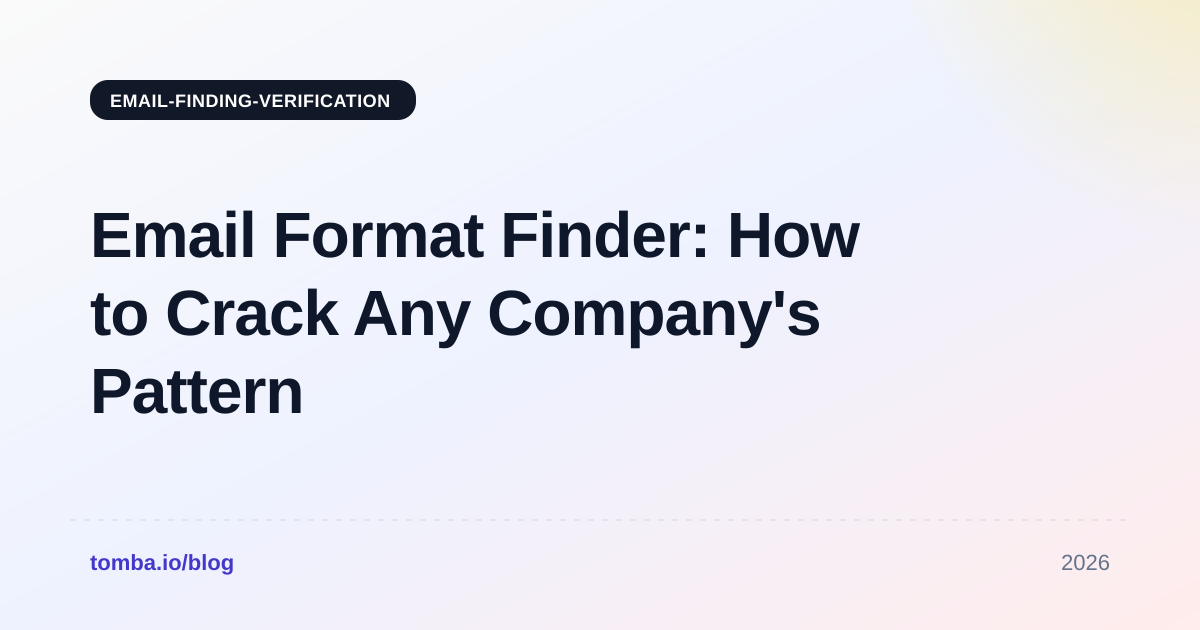 Email Format Finder: How to Crack Any Company's Pattern