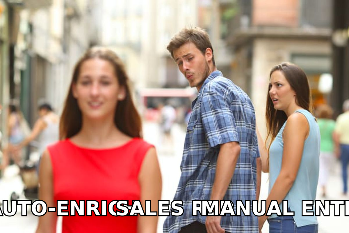 Sales rep tempted to switch from manual CRM data entry to automated enrichment