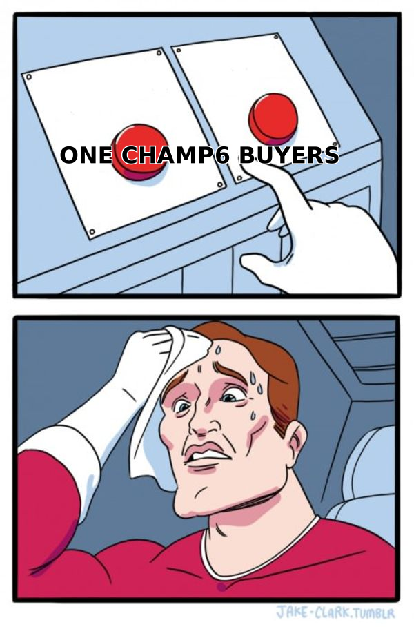 Rep choosing between one champion and mapping six buyers
