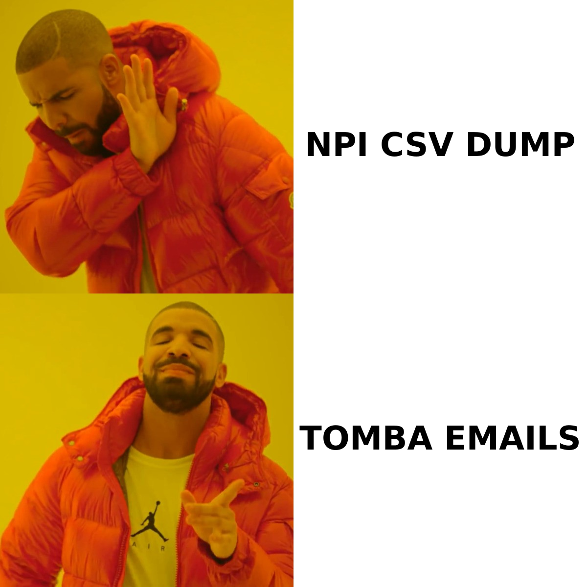 Choosing verified Tomba emails over a raw NPI CSV dump
