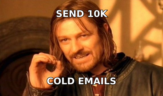 Cold email volume alone does not create demand