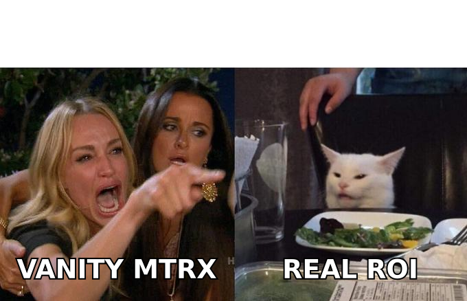 Vanity metrics versus real ROI, the eternal marketing argument
